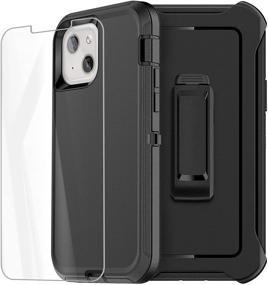 img 4 attached to 📱 AICase for iPhone 13 Case | Belt-Clip Holster + Screen Protector | Heavy Duty Protective Phone Case | Full Body Military Grade Protection | Shockproof/Dustproof/Drop Proof Rugged Cover (Black)