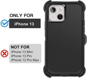 img 3 attached to 📱 AICase for iPhone 13 Case | Belt-Clip Holster + Screen Protector | Heavy Duty Protective Phone Case | Full Body Military Grade Protection | Shockproof/Dustproof/Drop Proof Rugged Cover (Black)