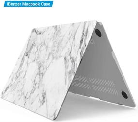 img 3 attached to 📱 Stylish and Protective IBENZER MacBook Air 13 Inch Case - White Marble Design