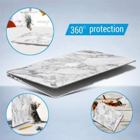 img 1 attached to 📱 Stylish and Protective IBENZER MacBook Air 13 Inch Case - White Marble Design