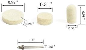 img 2 attached to 🔧 Wool Felt Polishing Buffing Wheel Pad Set - Rotary Mandrel Kit Accessories for Dremel Tools