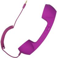 🎙️ vintage retro handset microphone with adjustable tone for ios & android smartphones - purple логотип