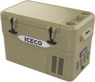 🧊 iceco jp42 pro 3-in-1 refrigerator: portable 12v fridge freezer cooler, secop powered, rotomolded construction (khaki) логотип