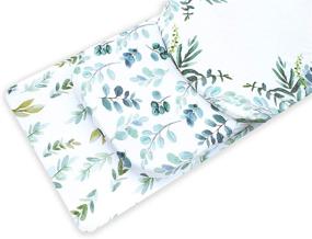 img 2 attached to 🌿 NODNAL CO. Leafy Bassinet Fitted Sheet Set (3 Pack) - 100% Jersey Cotton for Baby Girl or Boy - Gender Neutral Leafs, Greenery, and Floral Eucalyptus Sheets - 160 GSM