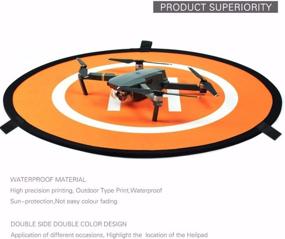 img 1 attached to 🚁 PGYTECH Mavic Air 2 Landing Pad: Universal Waterproof RC Quadcopter Launch Pad Compatible with Mavic Air 2, Mavic Mini, Mavic 2, Mavic Air, Mavic Pro, Spark, Inspire, Phantom Series Drones. Size: 75CM