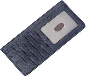img 4 attached to Women's Slim Long Credit Card Wallet with Zipper Pocket for Cash, Coin, Receipt, and ID Card