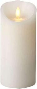 img 1 attached to 🕯️ Luminara White Classic 3x6 Pillar Candle with Timer