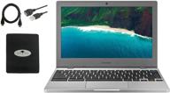 🔍 samsung chromebook 4 - thin and light laptop for business and student use, intel celeron n4000, 4gb ram, 32gb emmc, wi-fi, chrome os (gm accessories) logo