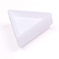 versatile 24pcs plastic triangle bead sorting trays - perfect for diamond rhinestones, crystal beads, and nail art - diy art craft sorting plate tray - 2.9 x1.9 inch (white) logo