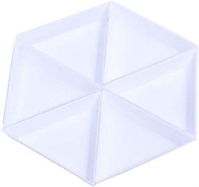 img 3 attached to Versatile 24Pcs Plastic Triangle Bead Sorting Trays - Perfect for Diamond Rhinestones, Crystal Beads, and Nail Art - DIY Art Craft Sorting Plate Tray - 2.9 x1.9 inch (White)