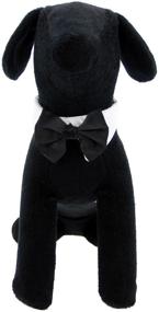 img 1 attached to Stylish and Classy: DOGGIE DESIGN Formal Black Dog Bow Tie (XL: Neck 19-23&#34;)