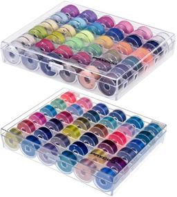 img 1 attached to 🧵 Efficient Sewing Kit: Paxcoo 72 Pcs Bobbins and Sewing Thread Set with Case for Brother Singer Babylock Janome (Assorted Colors)