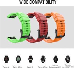 img 3 attached to MoKo 22Mm Width Band Compatible With Garmin Fenix 6/6 Pro/5/5 Plus/Forerunner 935/Forerunner 945/Approach S60/Quatix 6/Instinct Outdoor Recreation