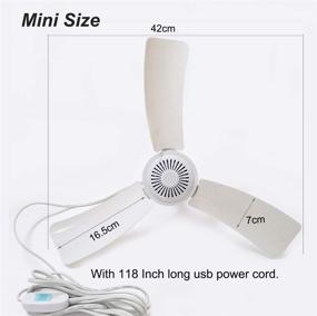 img 3 attached to Efficient Portable Ceiling Fan: Mini USB Tent Fans for Camping, Outdoor Hanging Gazebo Tents Ceiling Canopy Fan, 5V DC Compatible, Battery Powered