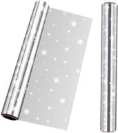🎁 jojofuny snowflake wrap: 15.7 in. x 100 ft. clear cellophane wrap roll for gift wrapping, crafts, holiday shopping, and snack bags logo