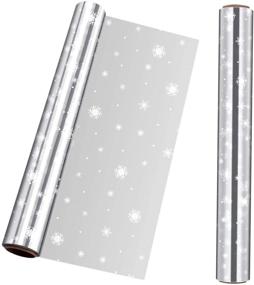 img 4 attached to 🎁 Jojofuny Snowflake Wrap: 15.7 in. x 100 ft. Clear Cellophane Wrap Roll for Gift Wrapping, Crafts, Holiday Shopping, and Snack Bags