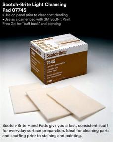 img 3 attached to 🧼 Scotch-Brite 7445 Light Cleansing Hand Pad - Gentle Abrasive Hand Sanding Pad - White Pad - Ideal for Metal, Vinyl, Porcelain - 6"x9" Size