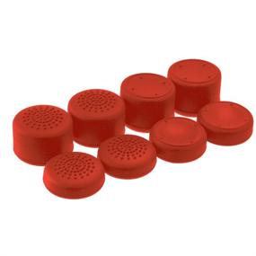 img 4 attached to 🎮 AceShot Thumb Grips (8pc) for Xbox One (Series X, S) - Sweat-Free, 100% Silicone, Precision Raised Antislip Rubber Analog Stick Grips, RED - By Foamy Lizard, Xbox One Controller (8 grips)