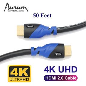 img 3 attached to 🔌 Серия Aurum Ultra: HDMI-кабель высокой скорости длиной 50 футов для 4K, 3D, Ethernet и возврата аудио