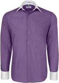 img 2 attached to 👔 Dapper Style- Men's Dress Shirt with Convertible Cuffs: Trendy Men's Clothing and Shirts