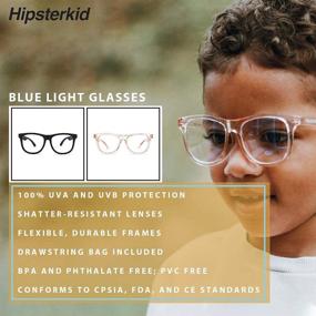 img 3 attached to 🕶️ Hipsterkid Blue Light Blocking & UVA/UVB Protection Baby Opticals, For Infants, Toddlers, Kids