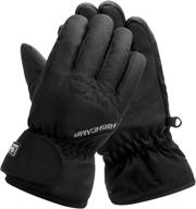 highcamp waterproof snowboard gloves weather logo