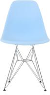 🪑 cozyblock molded plastic dining shell chairs - set of 2, blue - 20" l x 18.5" w x 31.5" h - steel eiffel legs логотип