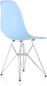 img 1 attached to 🪑 CozyBlock Molded Plastic Dining Shell Chairs - Set of 2, Blue - 20" L x 18.5" W x 31.5" H - Steel Eiffel Legs