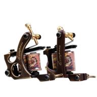 🐉 dragonhawk 2pcs tattoo machine set: straight shader & circle liner, made from brass coils logo