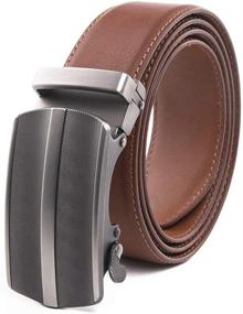 img 4 attached to Ratchet Leather Automatic 2075Black 42 44Waist Men's Accessories for Belts