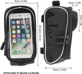 img 3 attached to Wallfire Bike Phone Mount Bag: 🚲 All-in-One Waterproof Touch Screen Bicycle Frame Handlebar Bag