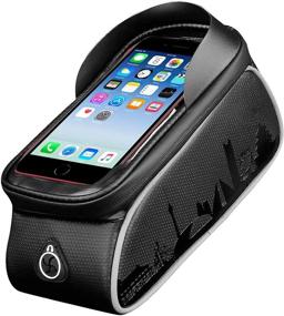 img 4 attached to Wallfire Bike Phone Mount Bag: 🚲 All-in-One Waterproof Touch Screen Bicycle Frame Handlebar Bag