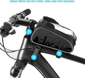 img 2 attached to Wallfire Bike Phone Mount Bag: 🚲 All-in-One Waterproof Touch Screen Bicycle Frame Handlebar Bag