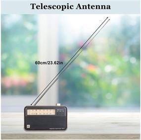 img 1 attached to Retekess TR614 Retro Radio AM FM, Portable Radios with Superior Reception, Vintage Radio with 23.62 Inches Antenna, Ideal Old School Radio for Outdoor (Black)