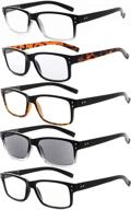 👓 eyekepper 5-pack: vintage reading glasses with spring hinges and sunshine readers for men logo