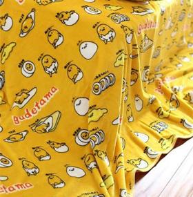 img 1 attached to 🥚 Gudetama Cartoon Blanket: Children's Plush Throw Blanket with Cute Coral Fleece - Soft Bed Blankets (39.9 3.9.3 inch)