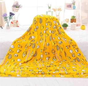 img 2 attached to 🥚 Gudetama Cartoon Blanket: Children's Plush Throw Blanket with Cute Coral Fleece - Soft Bed Blankets (39.9 3.9.3 inch)