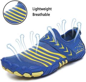 img 2 attached to 👟 Quickshark Kids Water Shoes for Boys and Girls - Barefoot Aqua Socks, Lightweight, Quick Dry Sandals, Slip On Walking Sneakers for Beach, Pool and Swim (Little Kid/Big Kid)