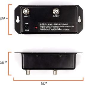 img 2 attached to 📺 Enhanced 24db Distribution Amplifier - Versatile Digital TV Antenna Booster Signal Amplifier with Adjustable Boost/Gain for NTSC, ATSC, FM, UHF, VHF - Up to 1000 MHz - Includes RG6 Coaxial Cable+