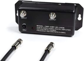 img 1 attached to 📺 Enhanced 24db Distribution Amplifier - Versatile Digital TV Antenna Booster Signal Amplifier with Adjustable Boost/Gain for NTSC, ATSC, FM, UHF, VHF - Up to 1000 MHz - Includes RG6 Coaxial Cable+