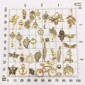 img 2 attached to Wholesale Bulk Charms for Jewelry Making Supplies - 200/300pcs AleapDoll Bracelet Charms Necklace Pendant Earring Tibetan Antique Gold Craft Supplies DIY Accessories