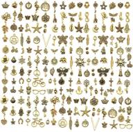 wholesale bulk charms for jewelry making supplies - 200/300pcs aleapdoll bracelet charms necklace pendant earring tibetan antique gold craft supplies diy accessories logo