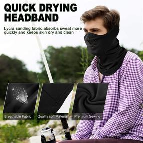 img 1 attached to MCTipro Soft Fleece Neck Gaiter: The Ultimate Outdoor Face Scarf Mask with Bonus Drawstring and Earmuffs