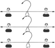 👗 set of 3 ebony chrome add-on skirt/slack hangers by whitmor: optimize your search логотип