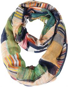 img 4 attached to 🧣 MissShorthair Women's Lightweight Fashion Infinity Scarf - Large Wrap Shawl, Soft Plaid Scarf for Women