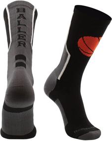 img 4 attached to 🏀 Enhance Your Game with MadSportsStuff Baller Basketball Socks: Crew Length and Basketball Logo