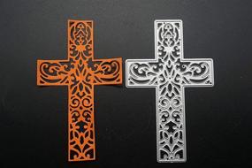 img 1 attached to 🔱 Metal Symmetrical Cross Cutting Dies: Elegant Religion Cross Decorative Pattern for Impeccable Card Making, Embossing, Scrapbooking, and DIY Crafts