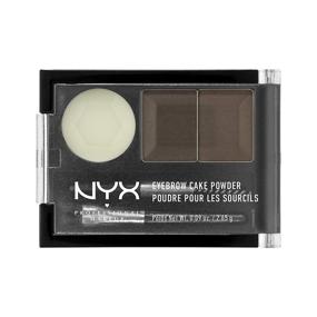 img 4 attached to NYX Eyebrow Cake Powder in Dark Brown/Brown for Professional Makeup