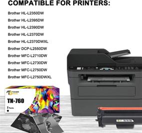 img 3 attached to 🖨️ High-Quality Toner Bank Replacement Cartridge for Brother TN760 TN730 Printers - 2-Pack, Black - Compatible with HL-L2395DW L2350DW MFC-L2710DW L2750DW DCP-L2550DW HL-L2390DW HL-L2370DW