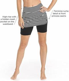 img 1 attached to Coolibar Womens Shorebreak Skirted Shorts Women's Clothing for Swimsuits & Cover Ups